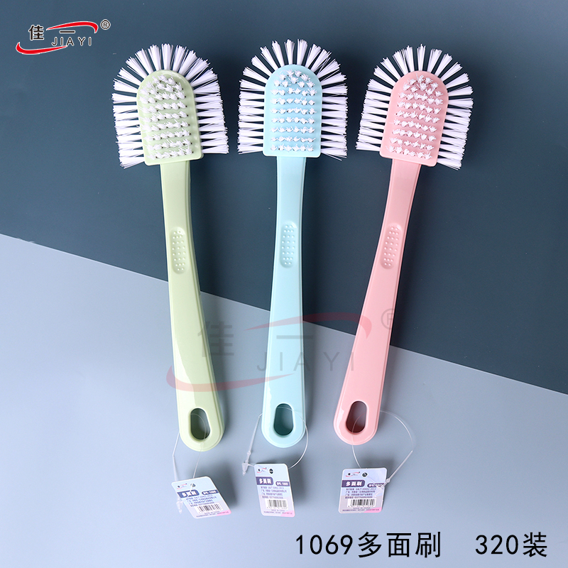 佳一鞋刷子多面家用长柄软毛洗鞋刷多功能五面鞋刷可挂式刷鞋神器