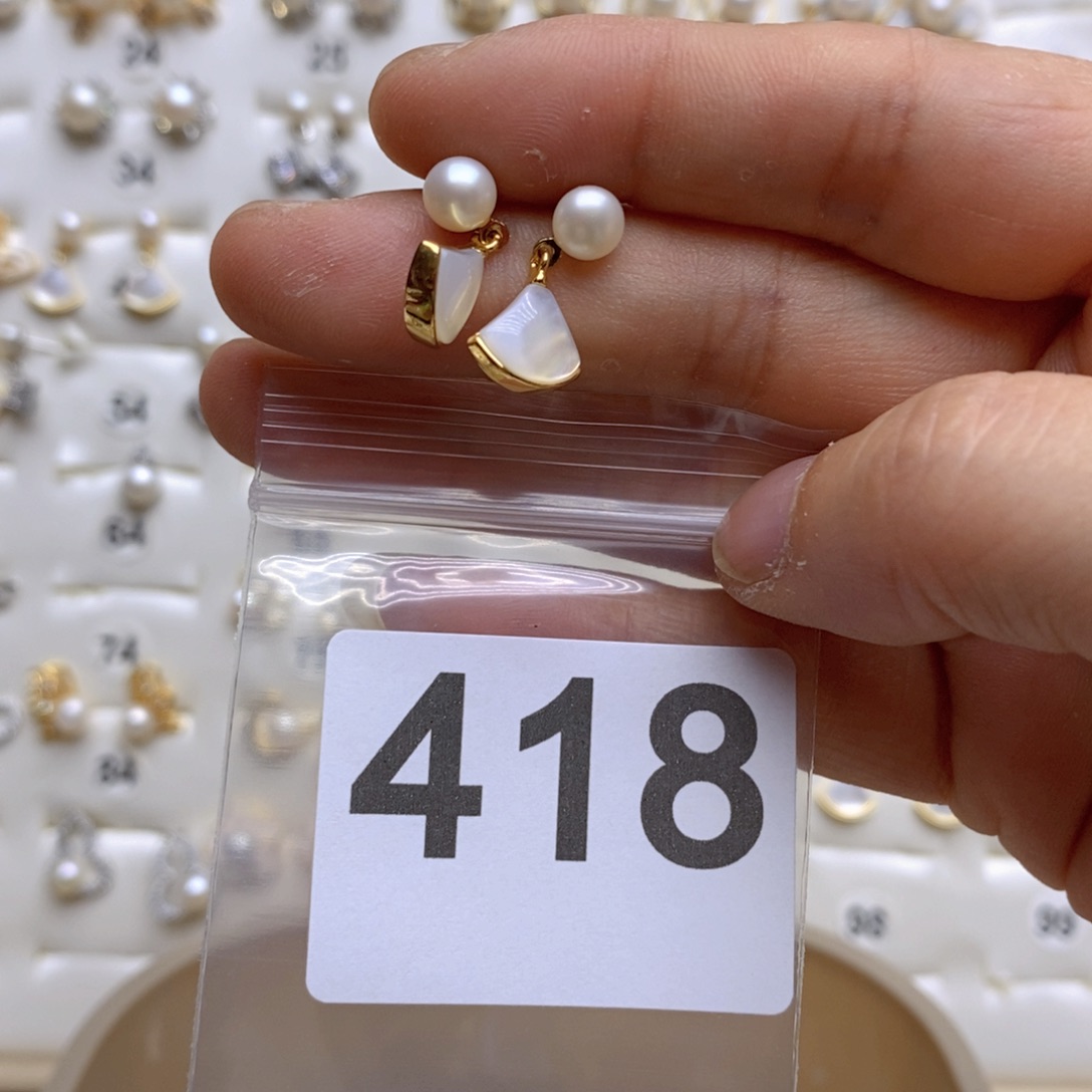 淡水珍珠颈饰银S925镶嵌418