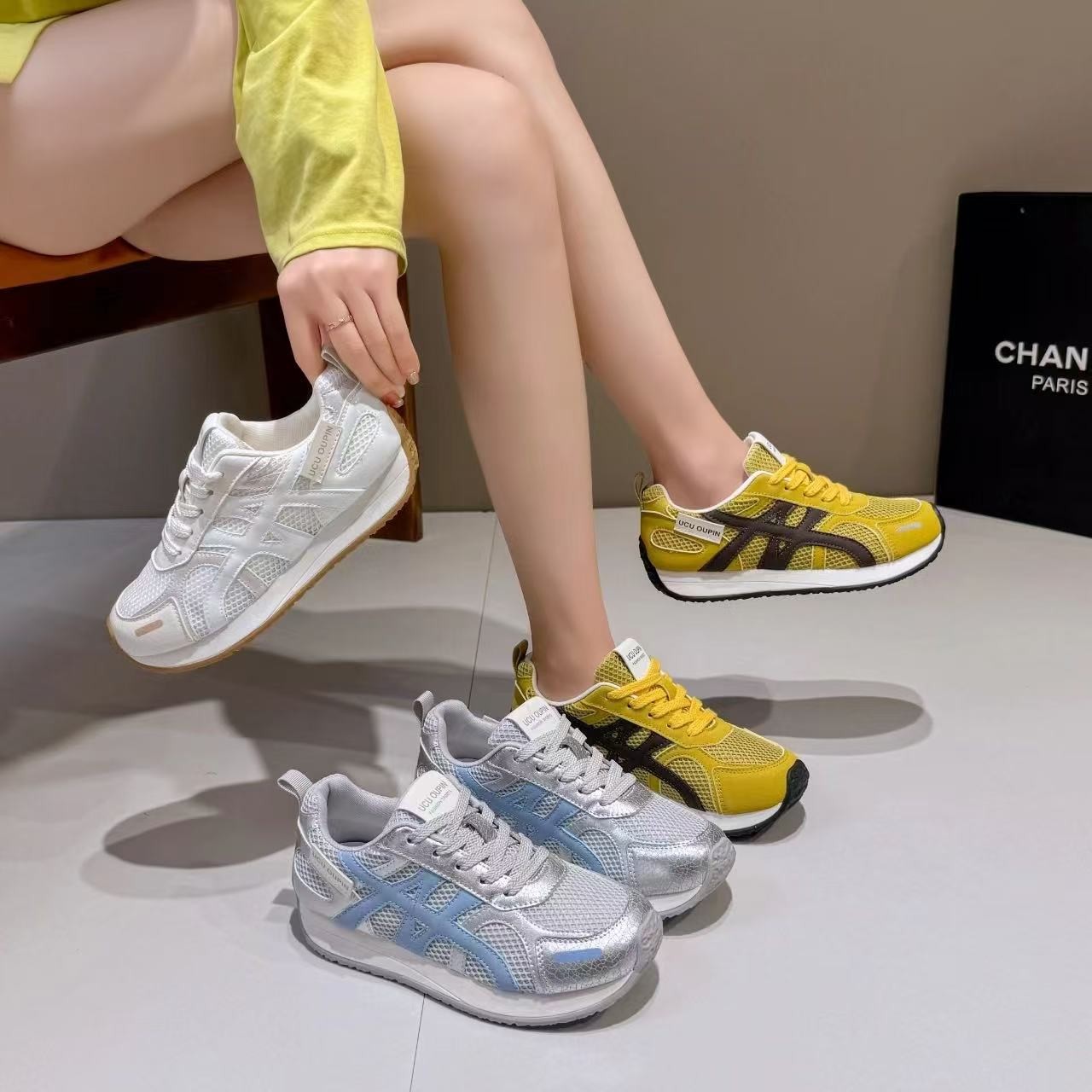 阿甘鞋女鞋透气网面跑步潮鞋防滑休闲鞋秋季显脚小运动鞋明星同款