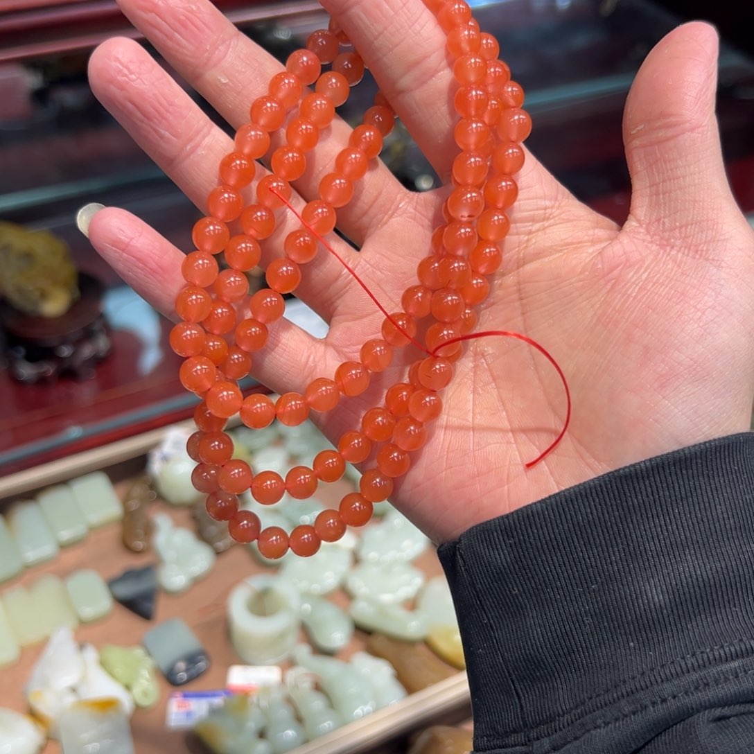 套链未镶嵌和田玉朱**0