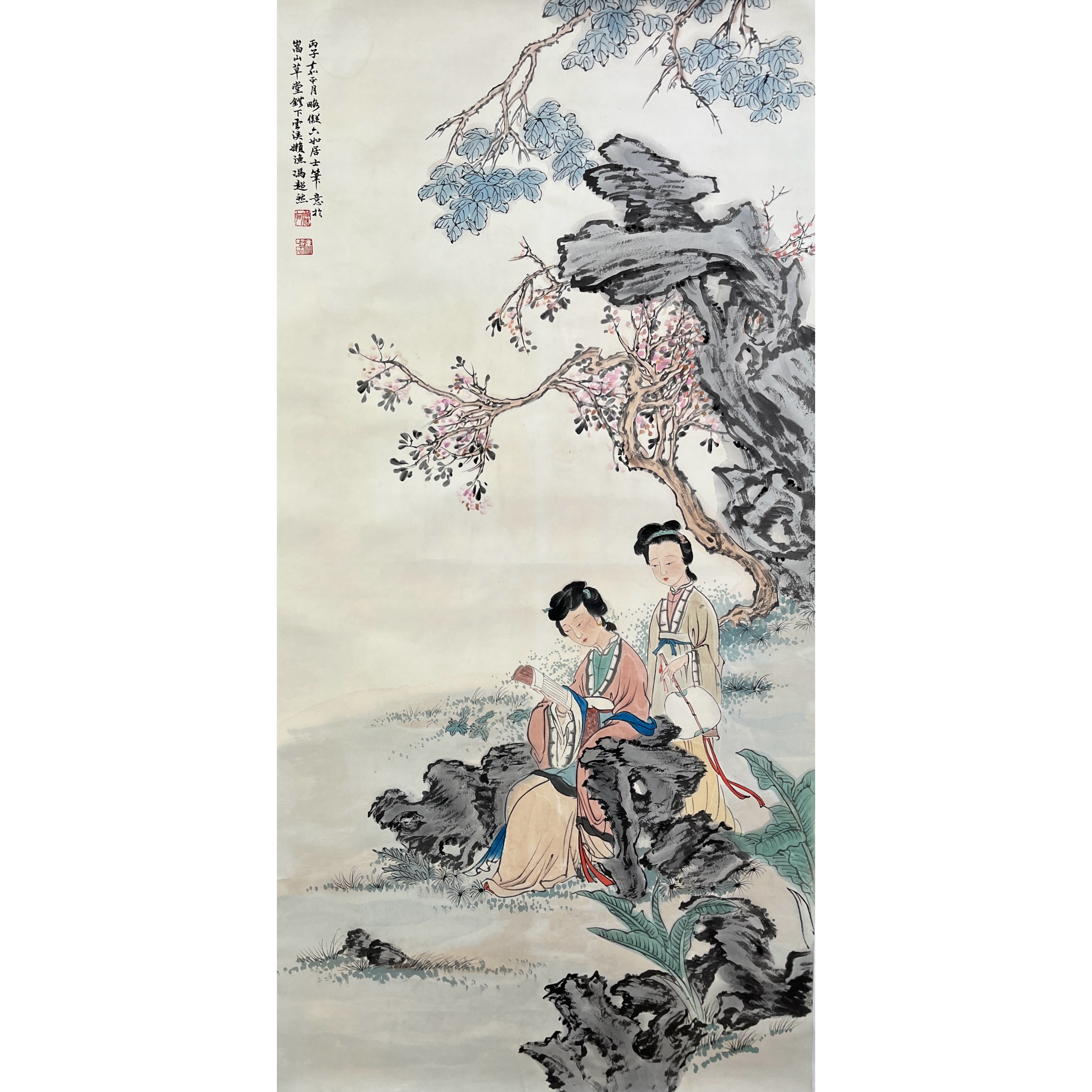 Lot 1976 冯超然 《人物画》 137cm*69cm