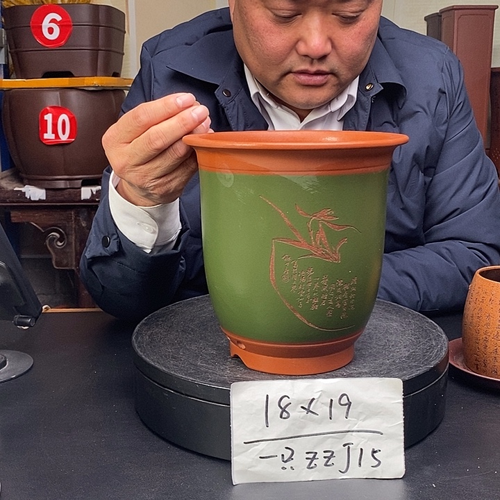 紫砂花盆货号一只ZZJ15