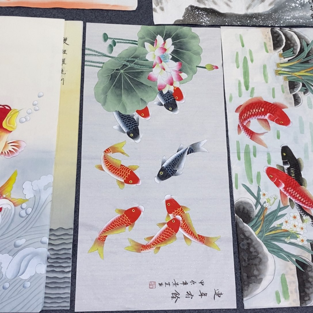 国画尺寸100✖️50工笔手绘国画