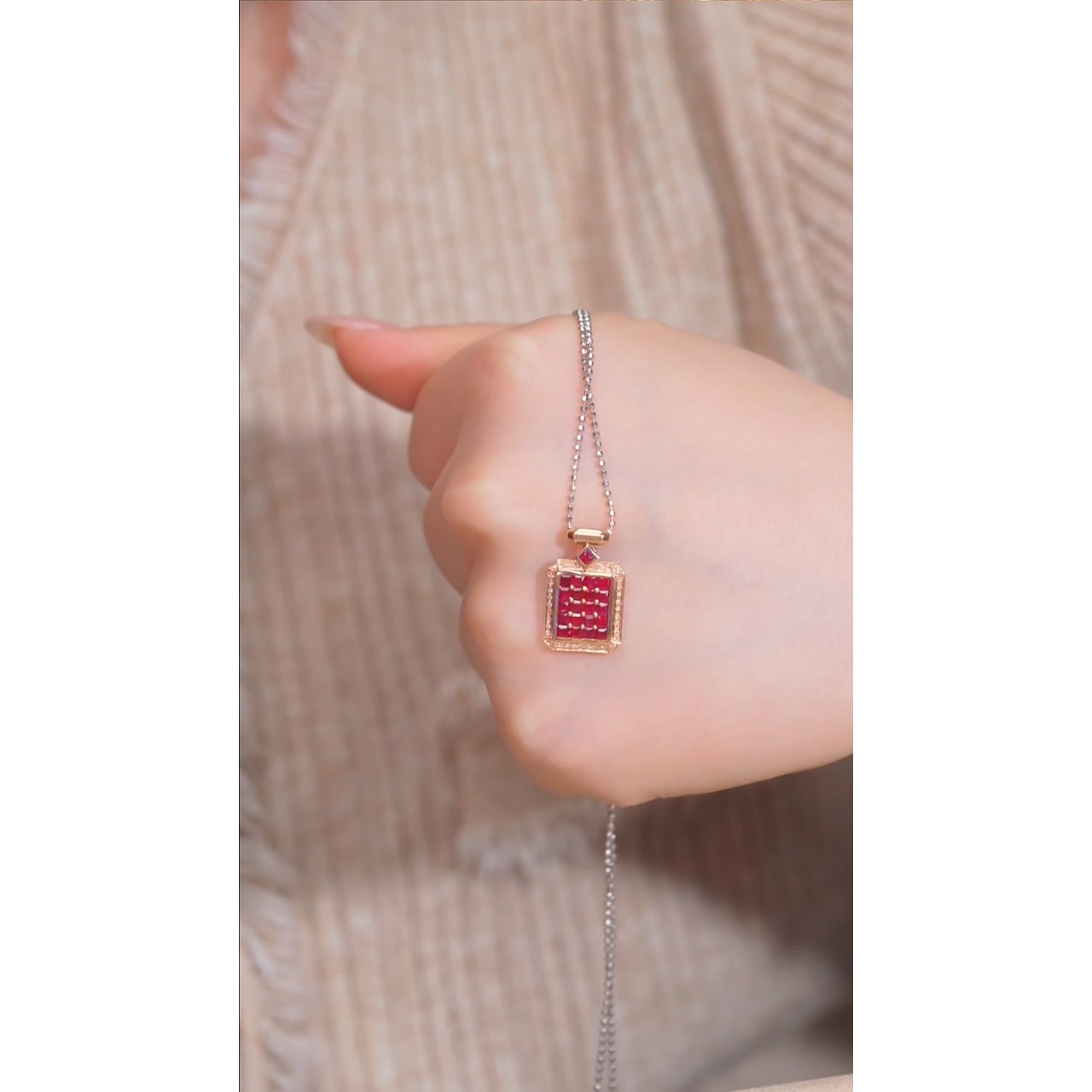 红宝石吊坠不含链18K金镶嵌（1.67ct）@@U8566