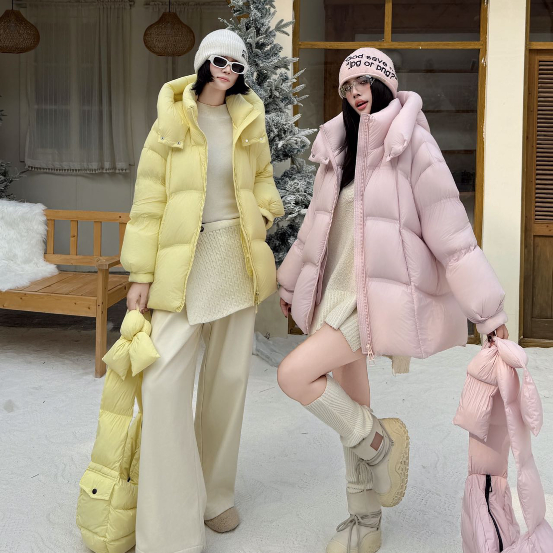 2025秋冬新款时尚百搭短款加厚泡芙鹅绒服2F846 XB