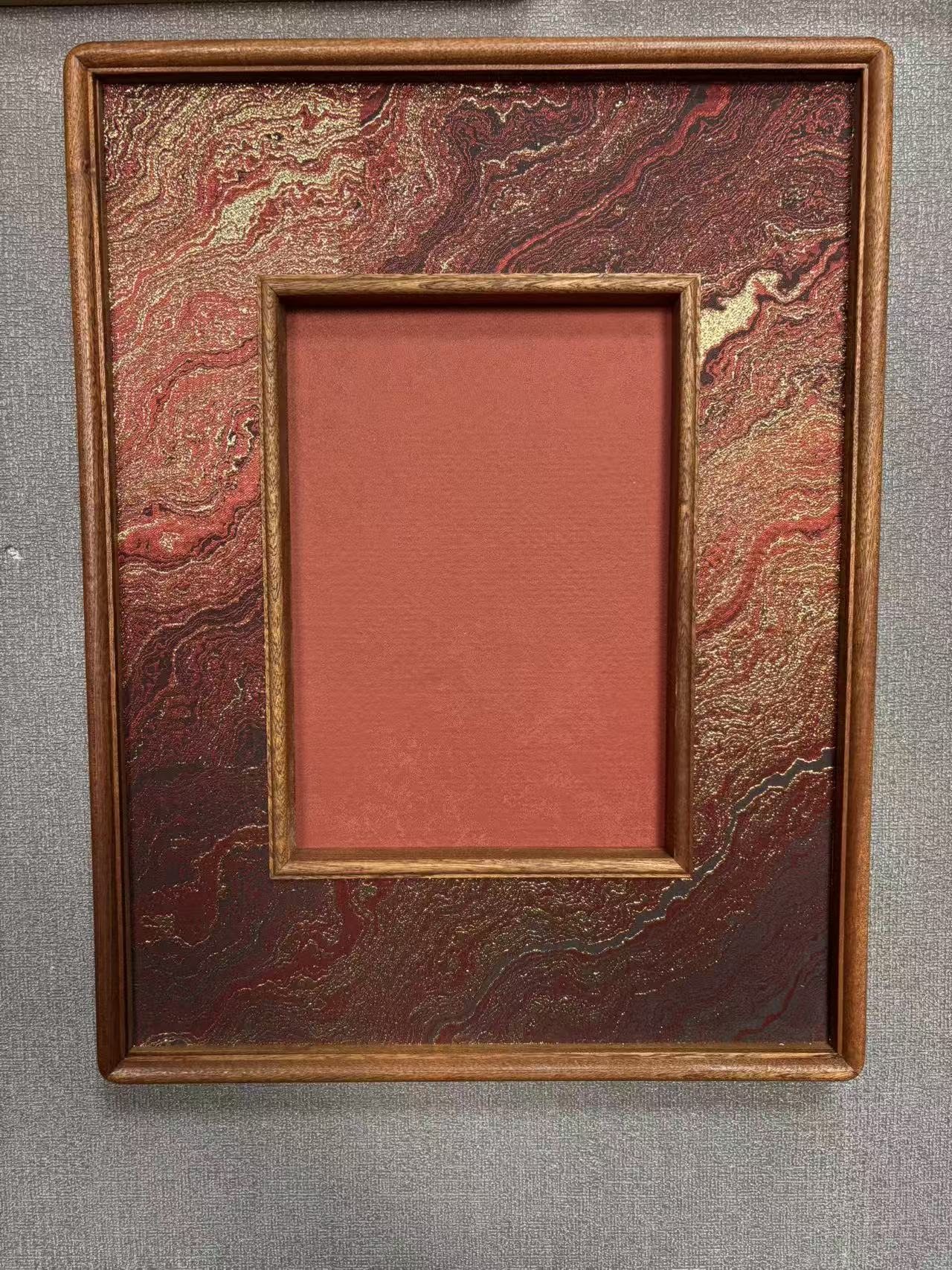 流沙A4 高端立体框  外框50x38内框21x29.7下凹2.5cm 宣纸卡纸