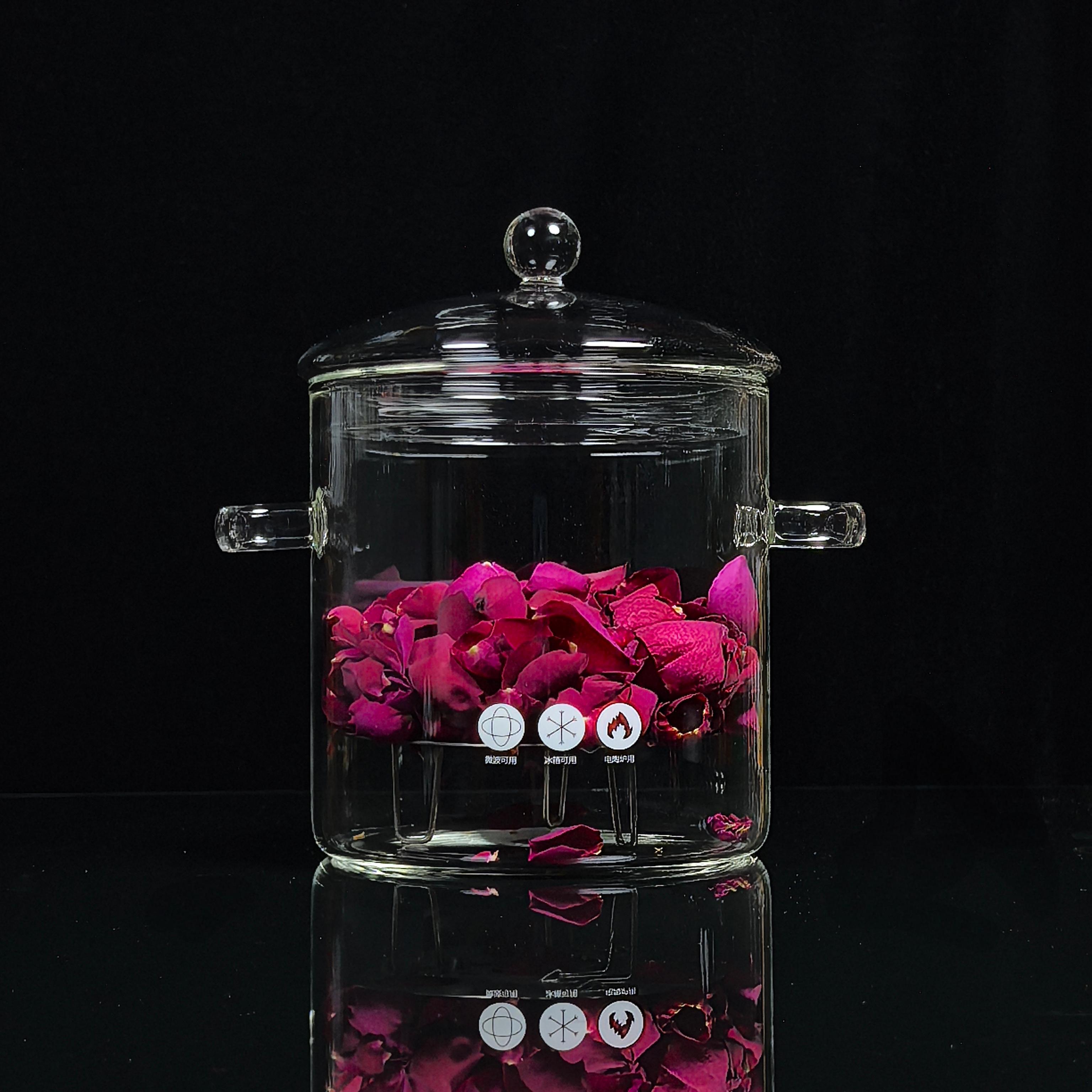 纯露定制专用无孔盖子套装玻璃锅