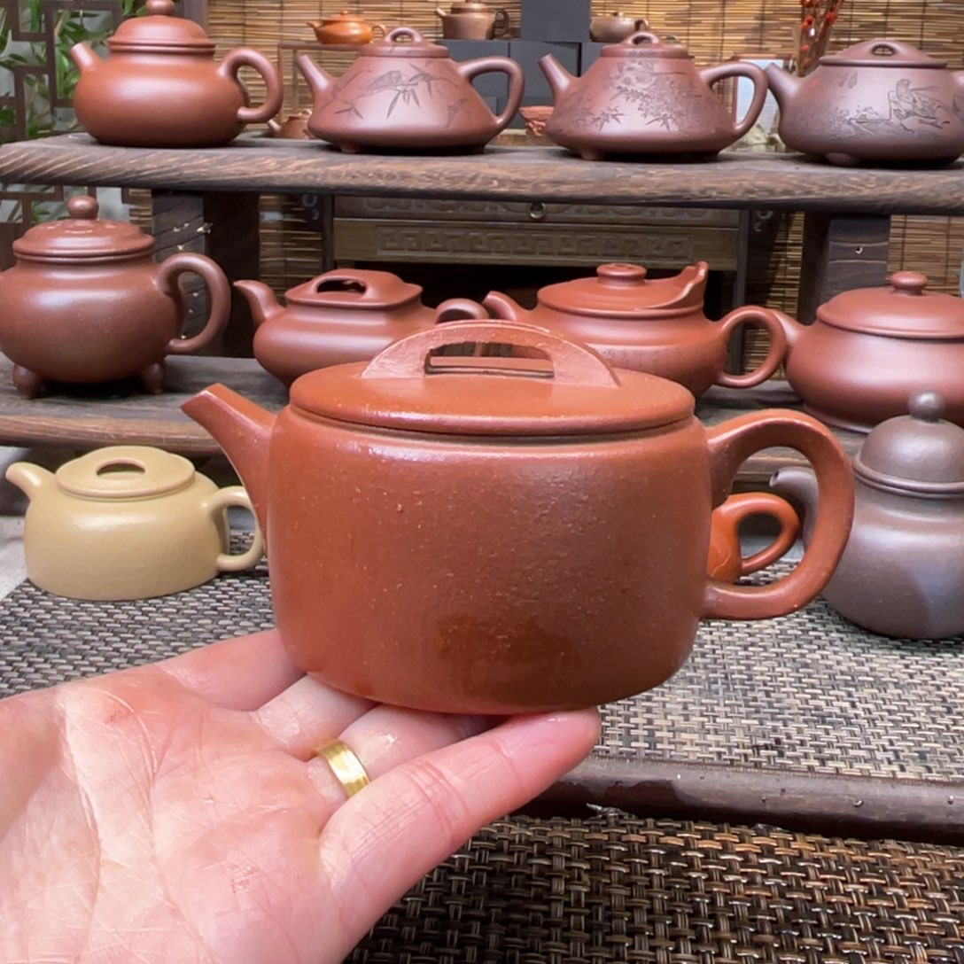 紫砂茶壶宜兴原矿紫砂手工制170