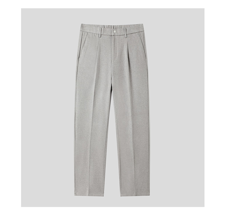 Jingyi /2025新款磨毛简约纯色舒适百搭通勤男士直筒休闲长裤2429