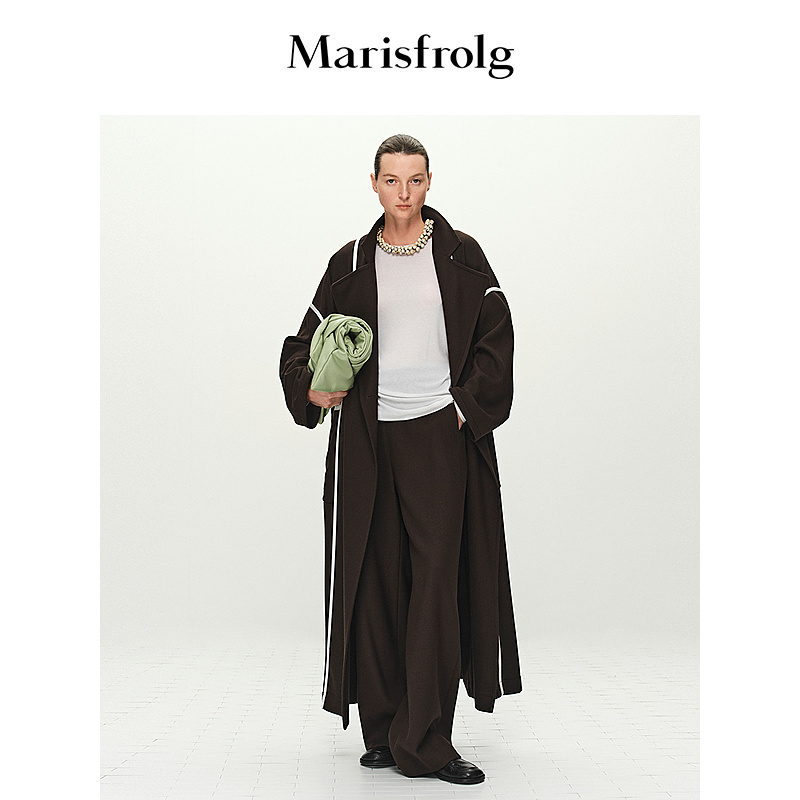 【艺术时装大衣】Marisfrolg玛丝菲尔百搭时尚通勤大衣A1FZ1191D