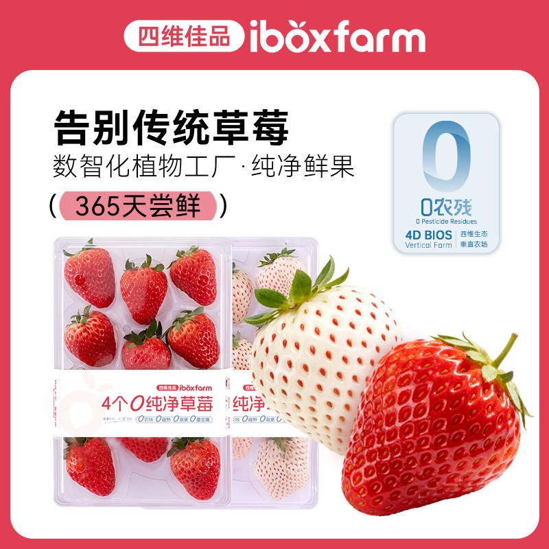 草莓顺丰空运四维佳品现摘零农残草莓送孕妇送女生香甜高档礼品