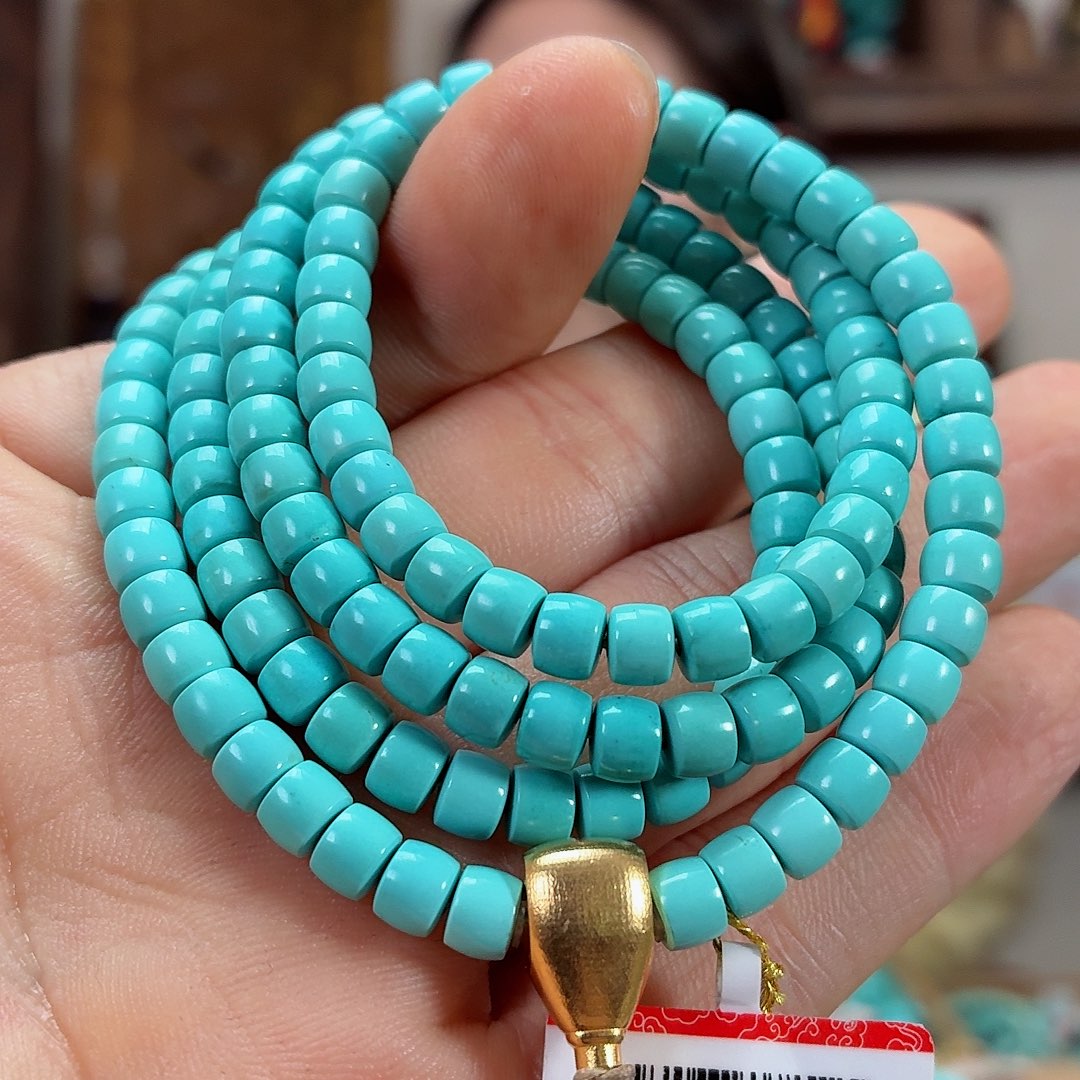 18K金镶嵌绿松石珠宝奇石