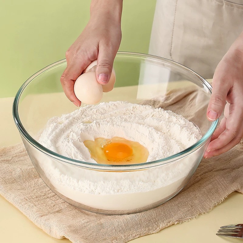家用厨房和面盆打蛋拌馅包饺子碗大容量加厚玻璃盆盛菜备菜多用加