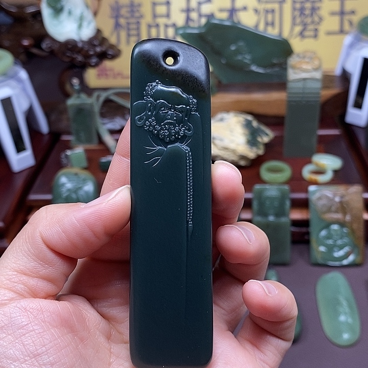 岫岩河磨玉（透闪石质玉）析木未镶嵌晴****8