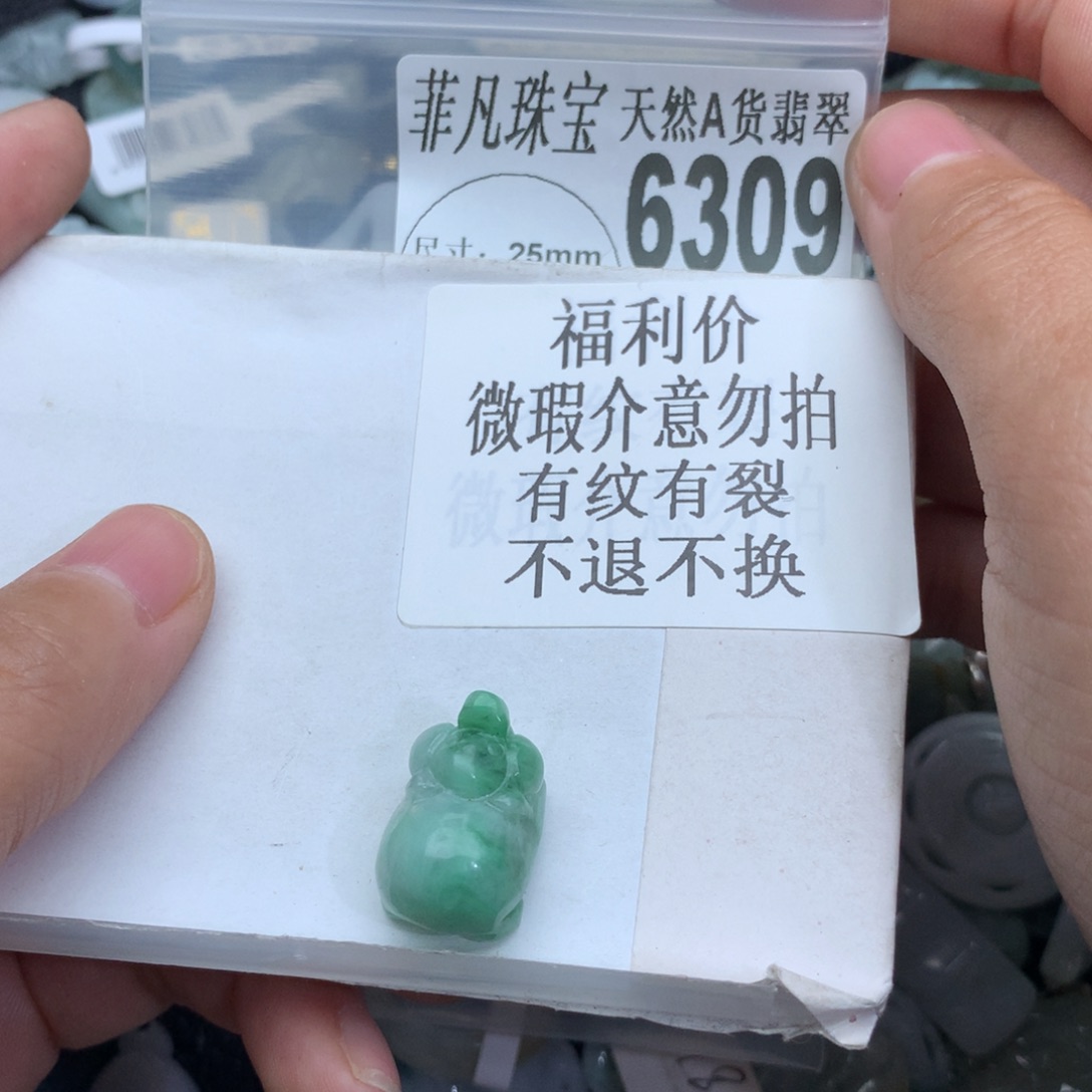 翡翠颈饰未镶嵌6309。