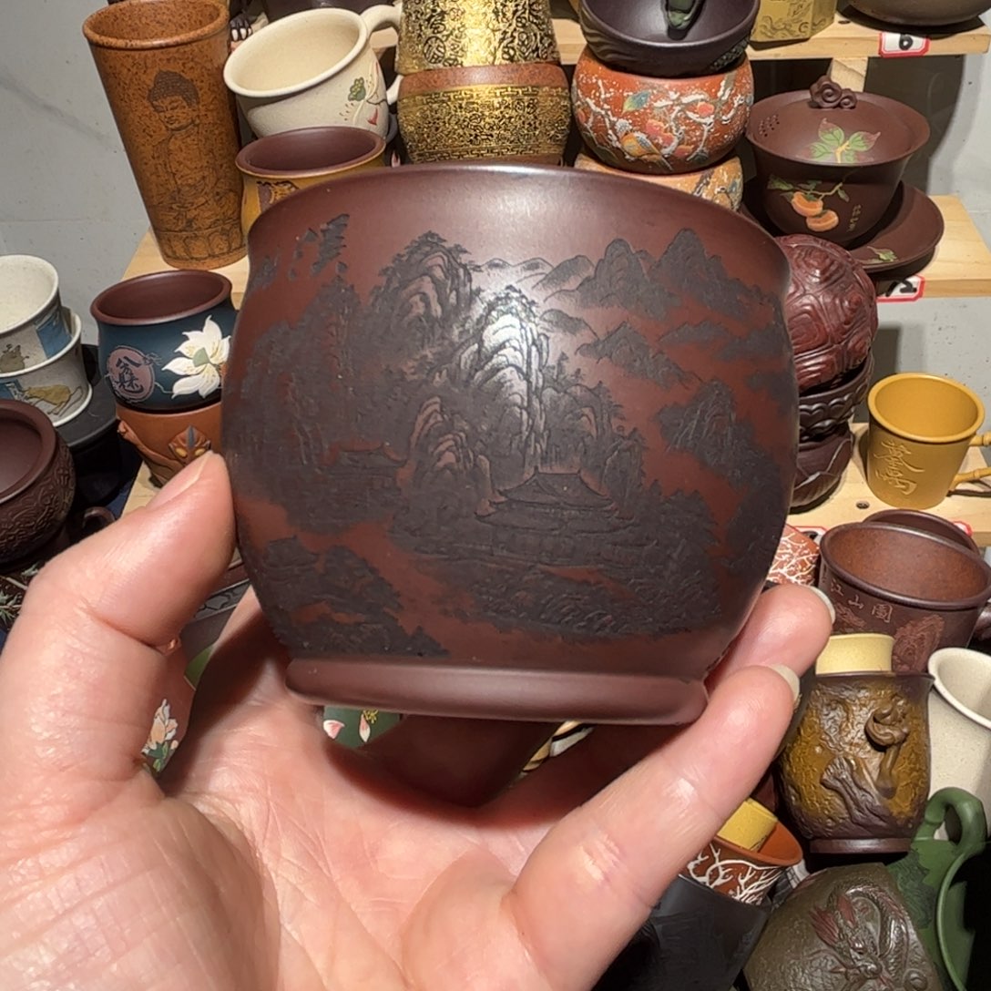 紫砂茶杯宜兴紫砂主人杯