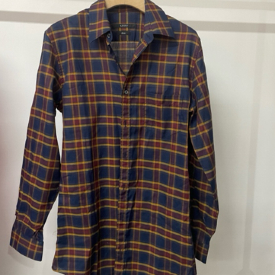 99新 GUCCI/古驰 复古格子衬衫/38码/F00182