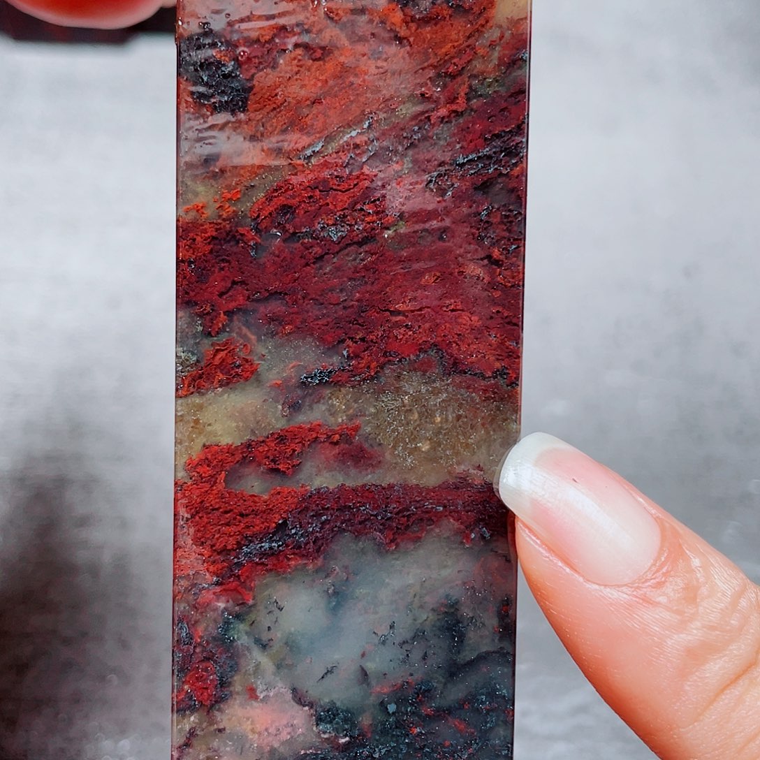 玉桂林鸡血玉印章镇尺28