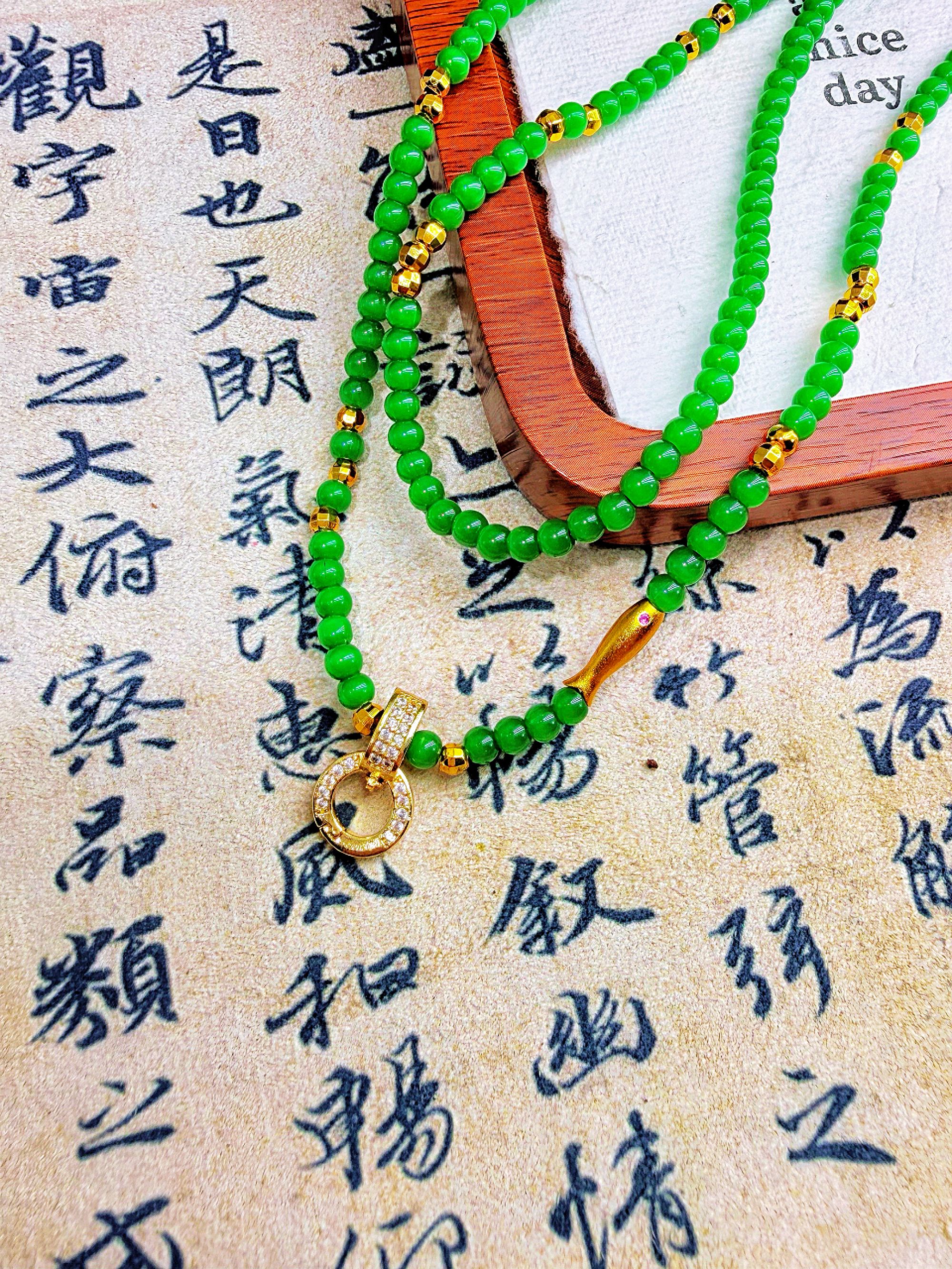 【丁老头甄选】精工F小鱼蹦迪珠万能扣项链30259