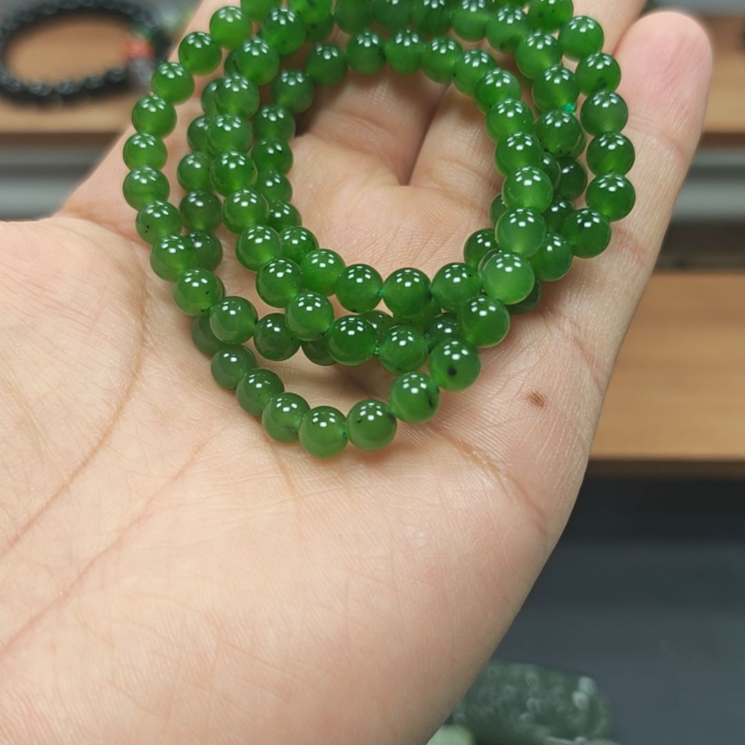 和田玉手链未镶嵌小*螺