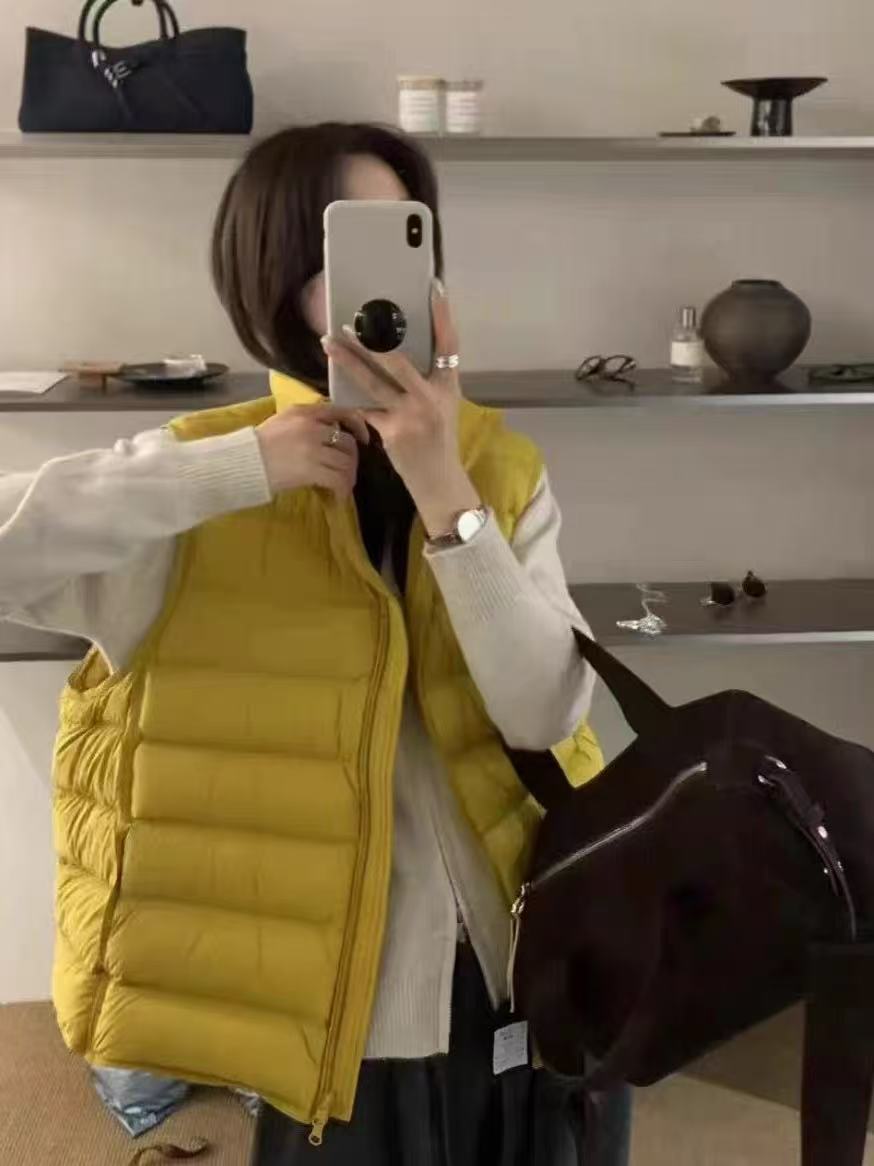 正版立领排骨羽绒马甲