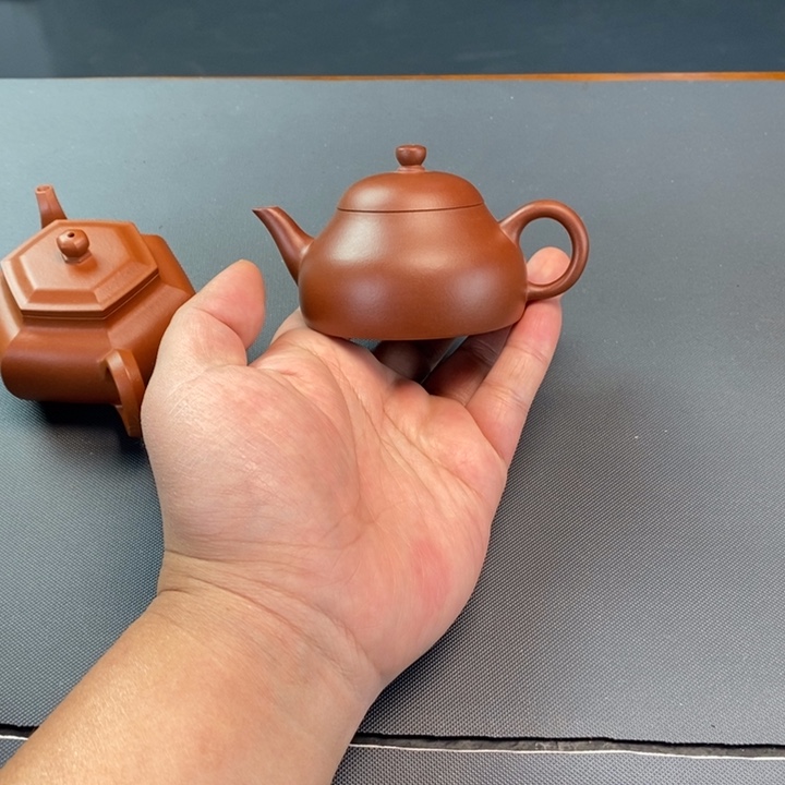 独***白紫砂茶壶朱泥小梨