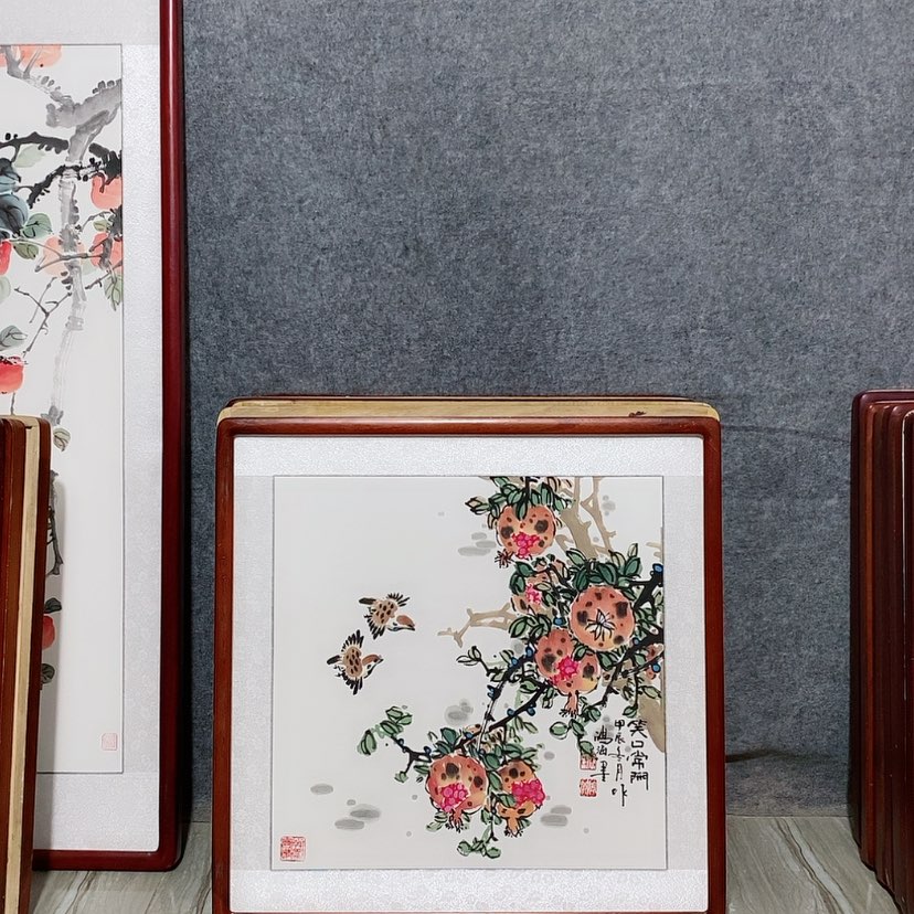 【闪购商品】国画书画作品带框65.×65厘米