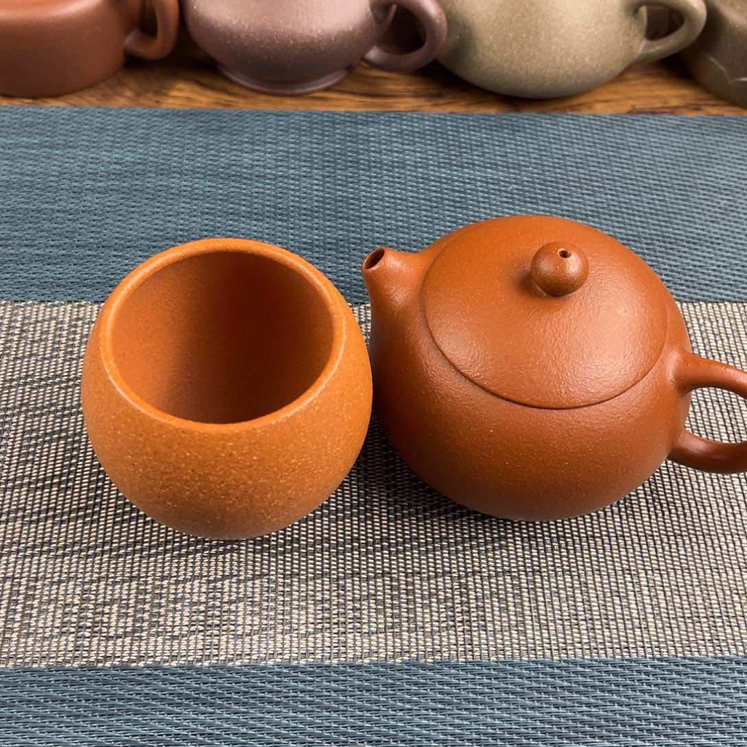 小***动紫砂茶壶手工制作工艺精湛一壶一杯