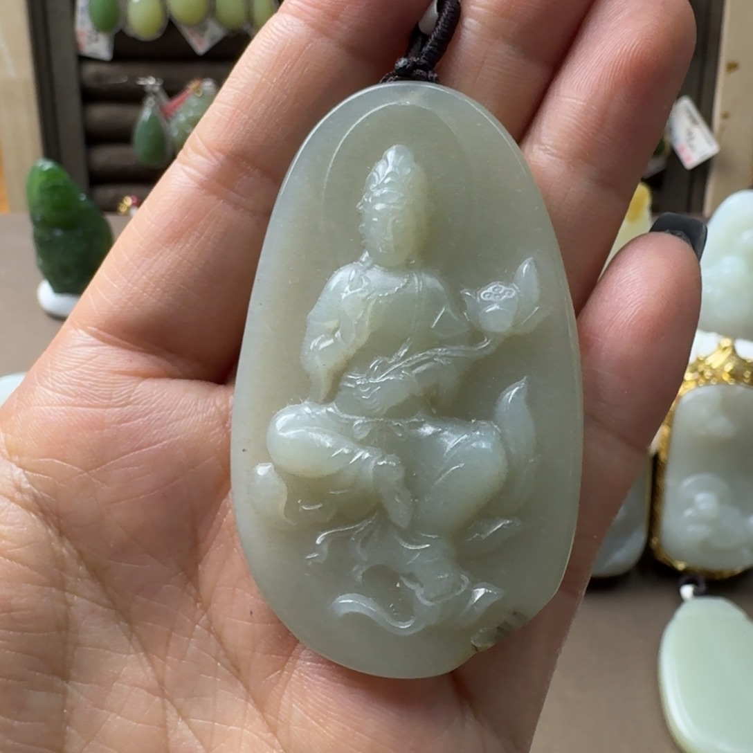 和田玉未镶嵌吊坠(不含链)