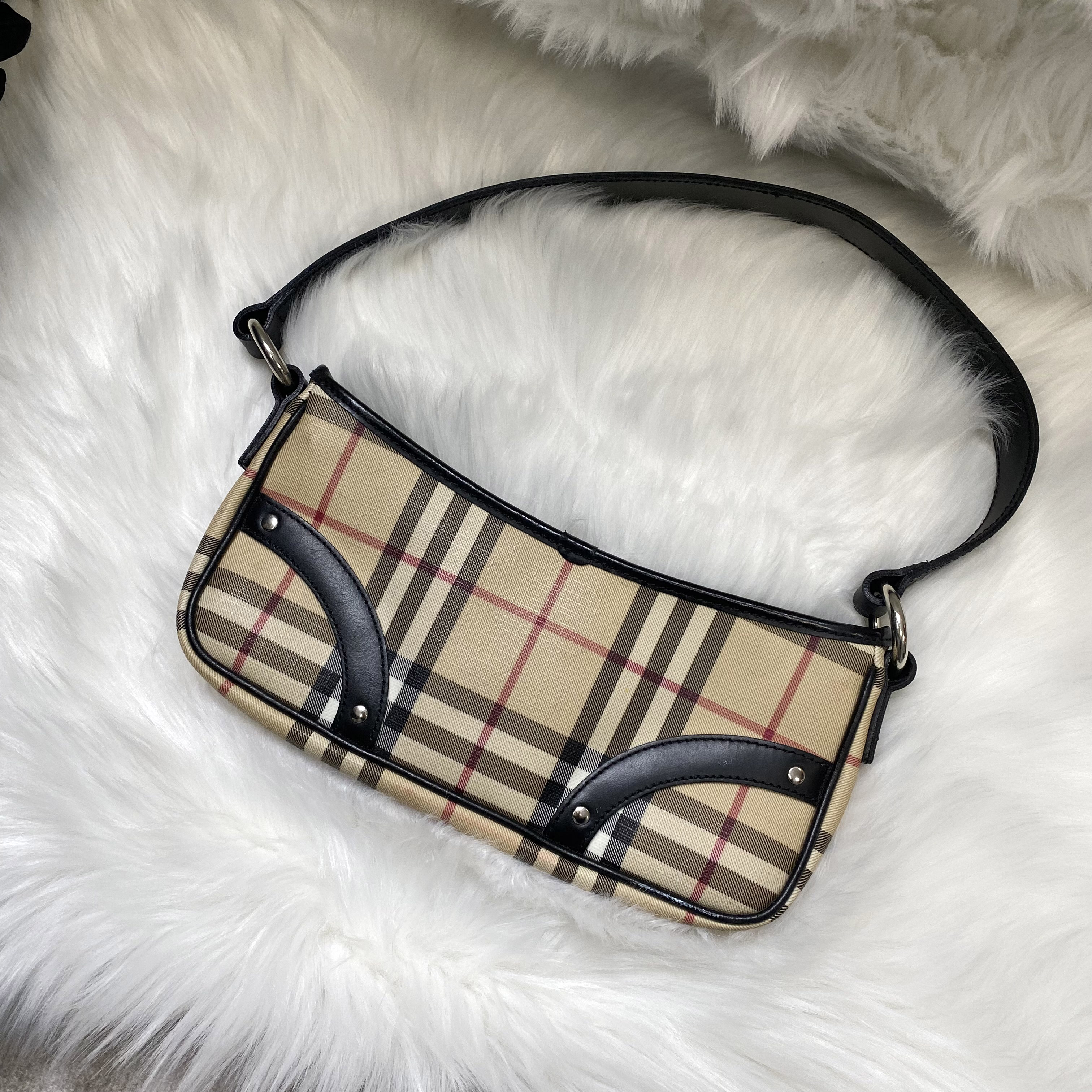 95新 BURBERRY/博柏利 博柏利 单肩腋下经典格纹包