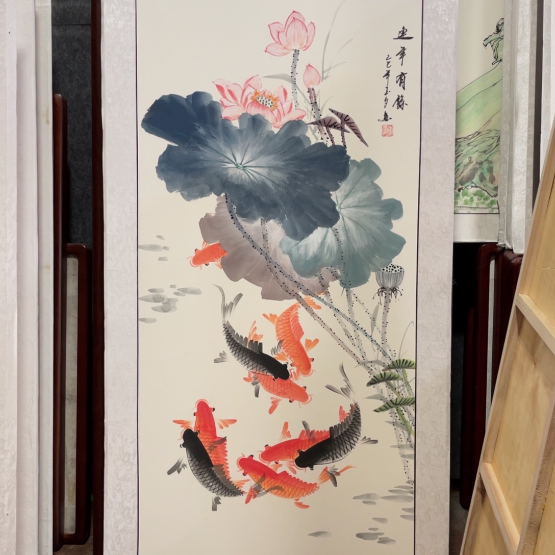 国画带框尺寸63*123厘米