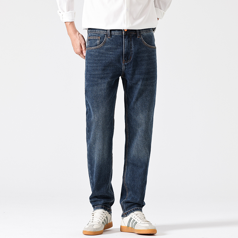 5376 美式大牛！斜纹秋冬新款高端品质潮流设计修身小直筒牛仔裤