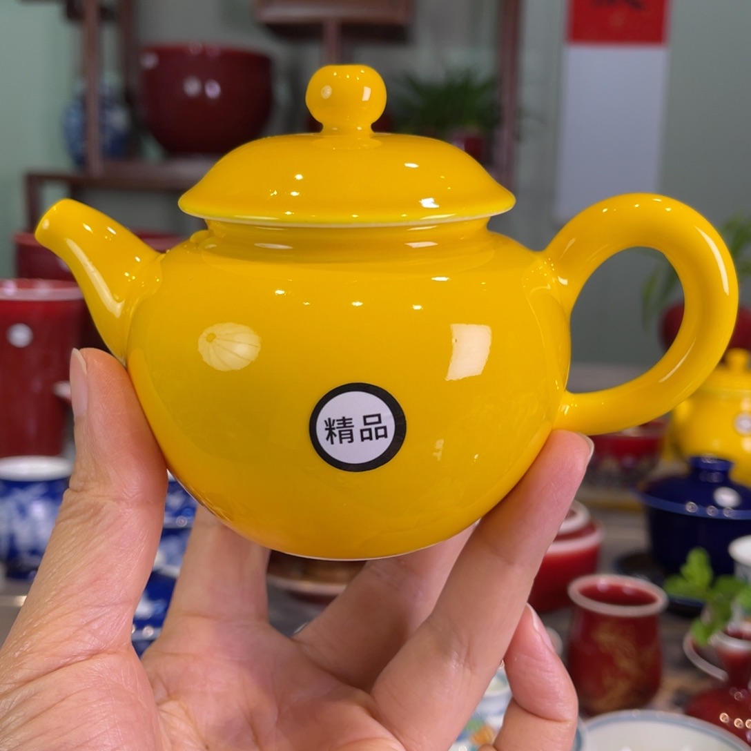 清欢雅玩原矿帝王黄精品小官帽壶
