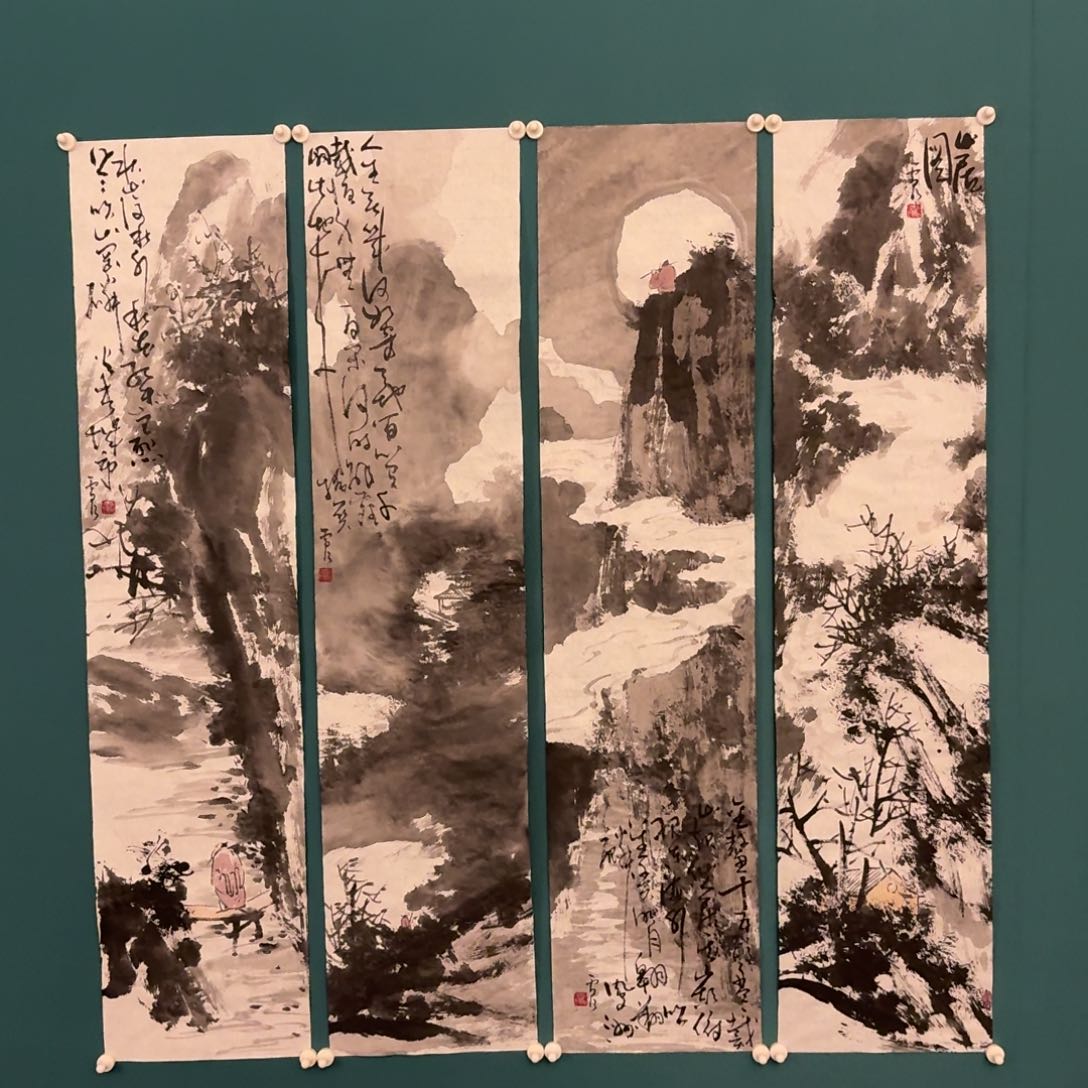 国画雷公老师作画画作