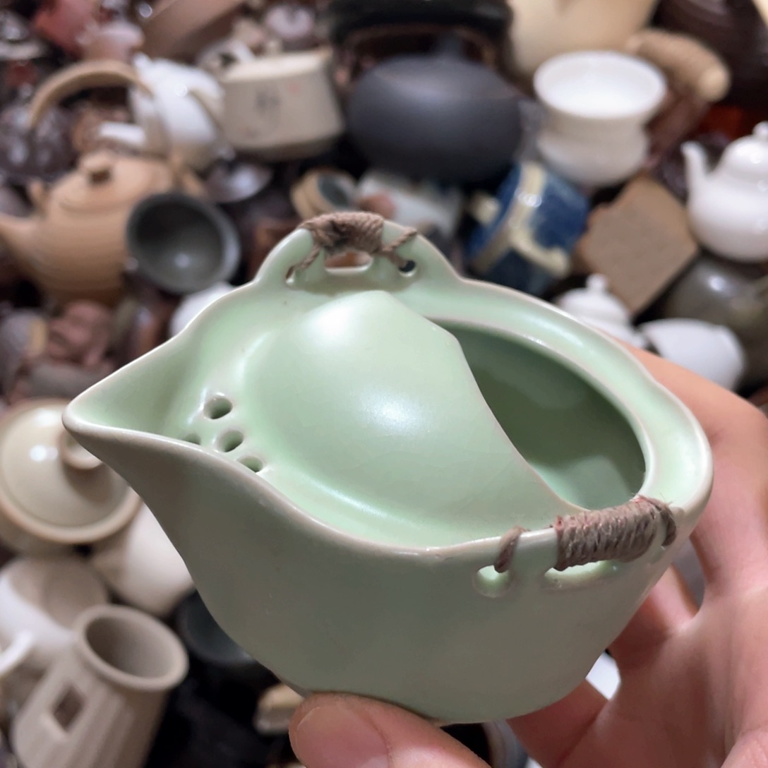 瓷片原矿珍珠耳环一支到
