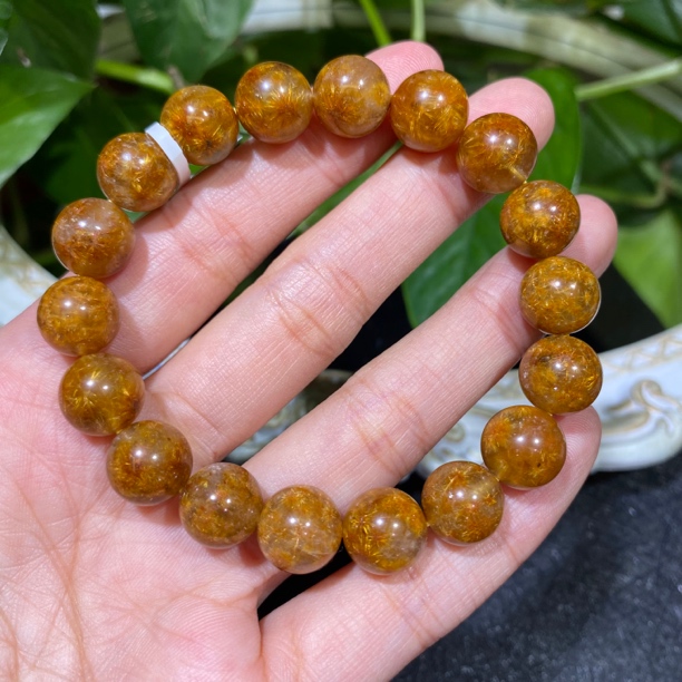 钛金花单圈11mm左右水晶手串