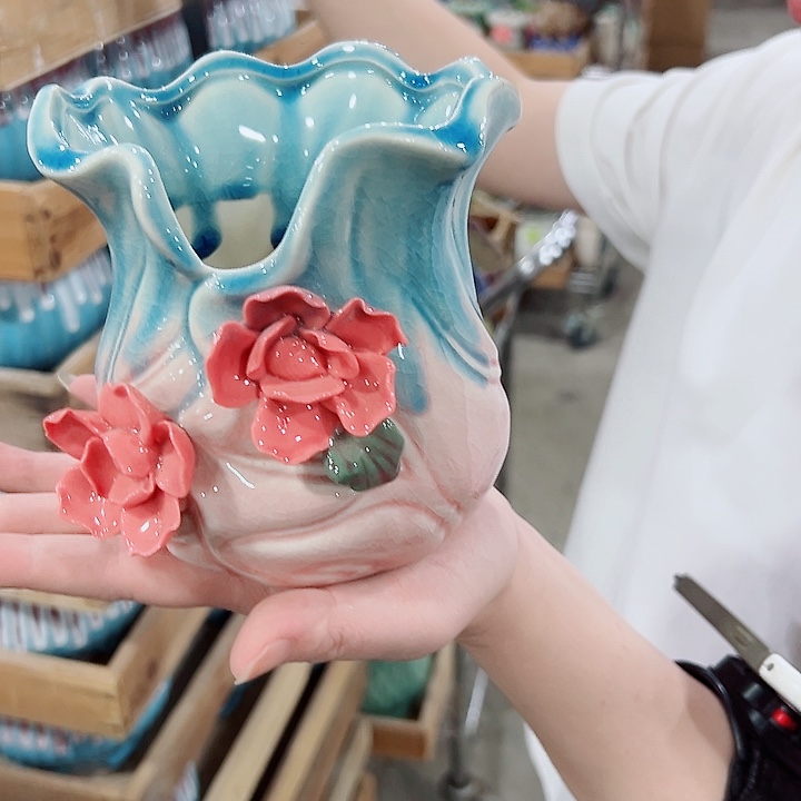 有孔.凑满10元发货多肉陶瓷花盆！