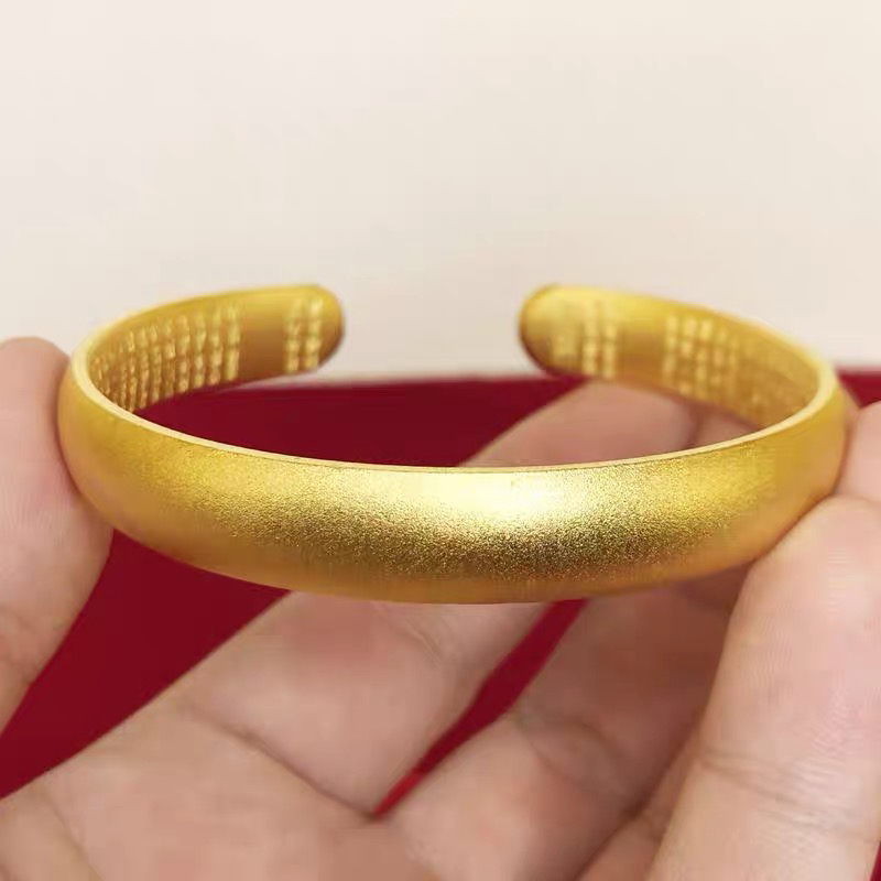 足银手镯  素圈心经开口手镯2514