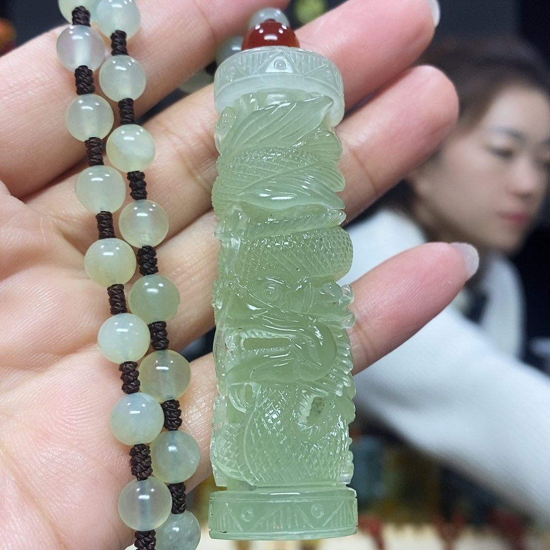 未镶嵌岫玉挂件吊坠项链