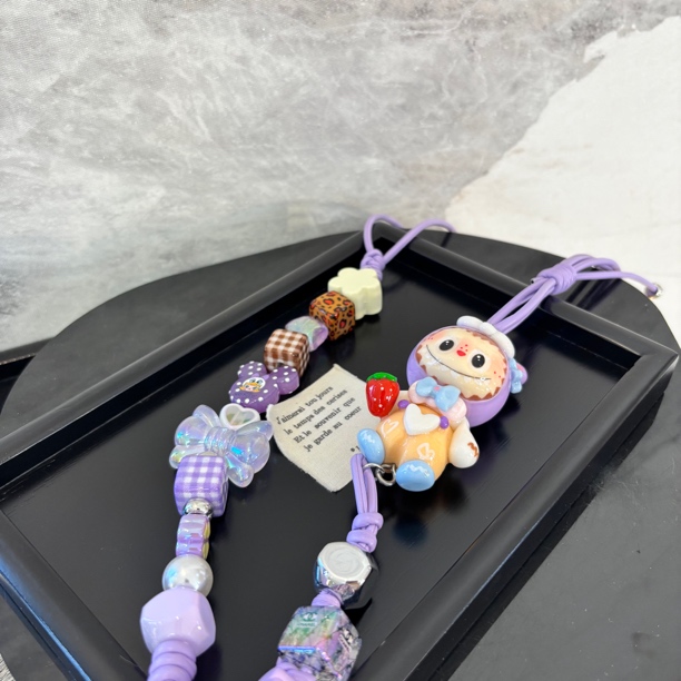 带兔耳拉家娃娃手机链SJL025