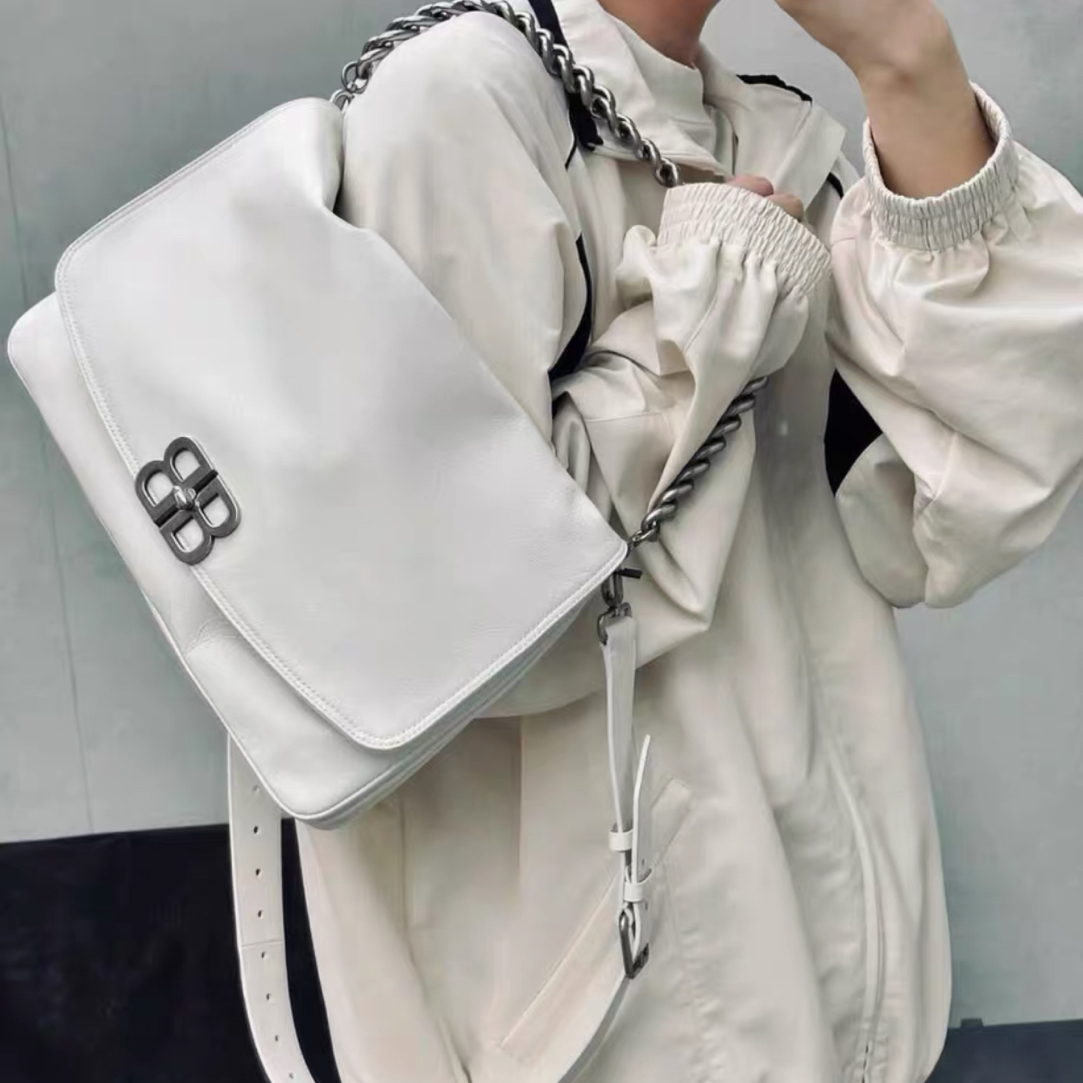 95新 Balenciaga/巴黎世家 【冰】白色BB soft大号