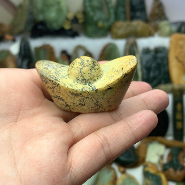 岫岩河磨玉（透闪石质玉）手把未镶嵌
