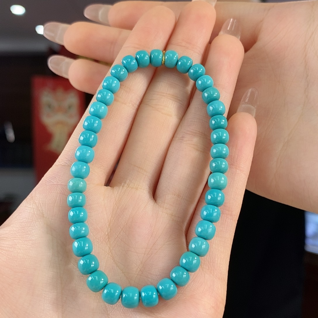 绿松石未镶嵌珠宝奇石5.8mm