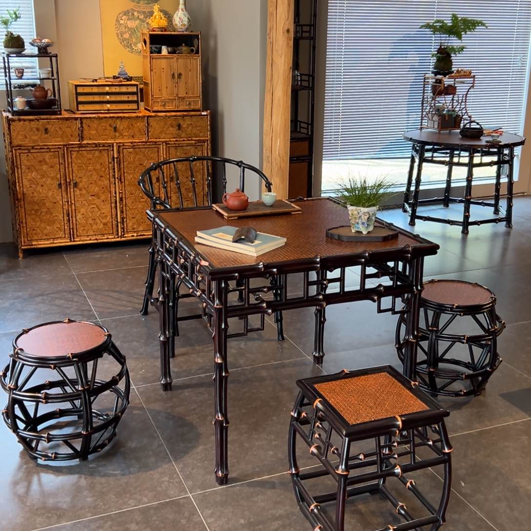 洛***点手工八仙黑色筇竹