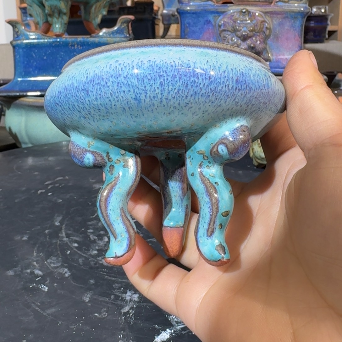 早***晨陶摆件觉象钧创盆景艺术