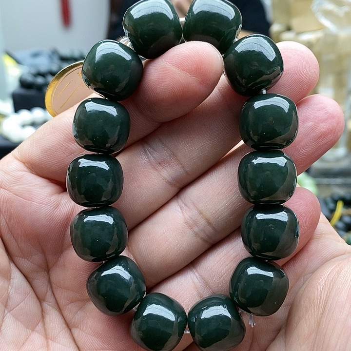 【闪购商品】未镶嵌手链和田玉16且末蓝