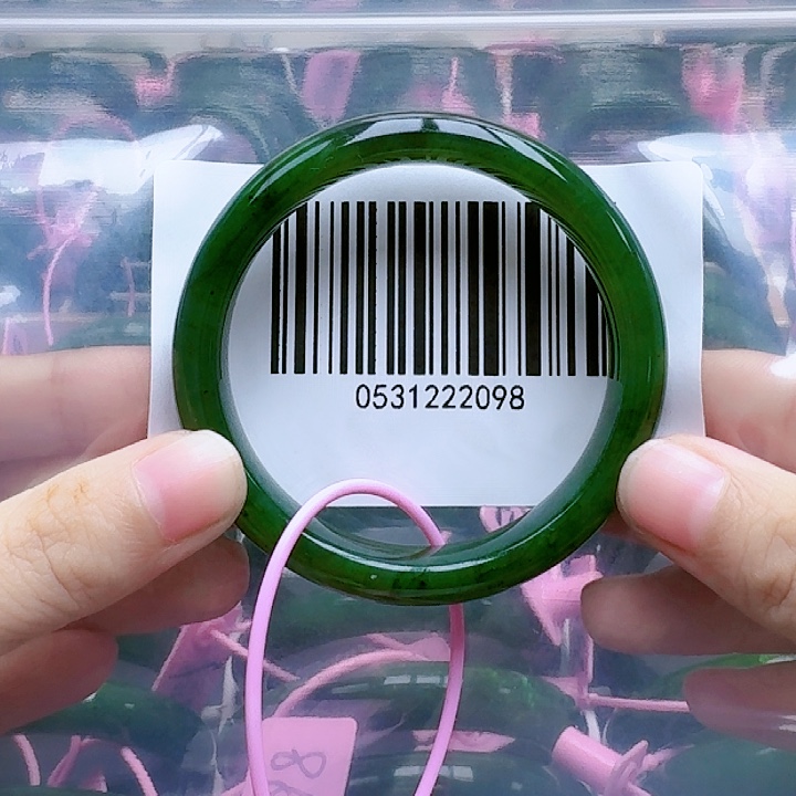 和田玉（碧玉）手镯未镶嵌5354微瑕