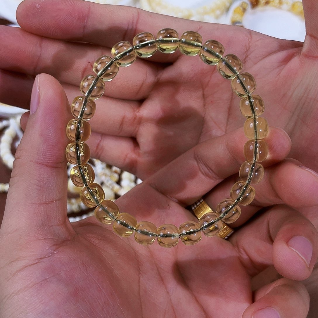 琥珀未镶嵌手链净水9m
