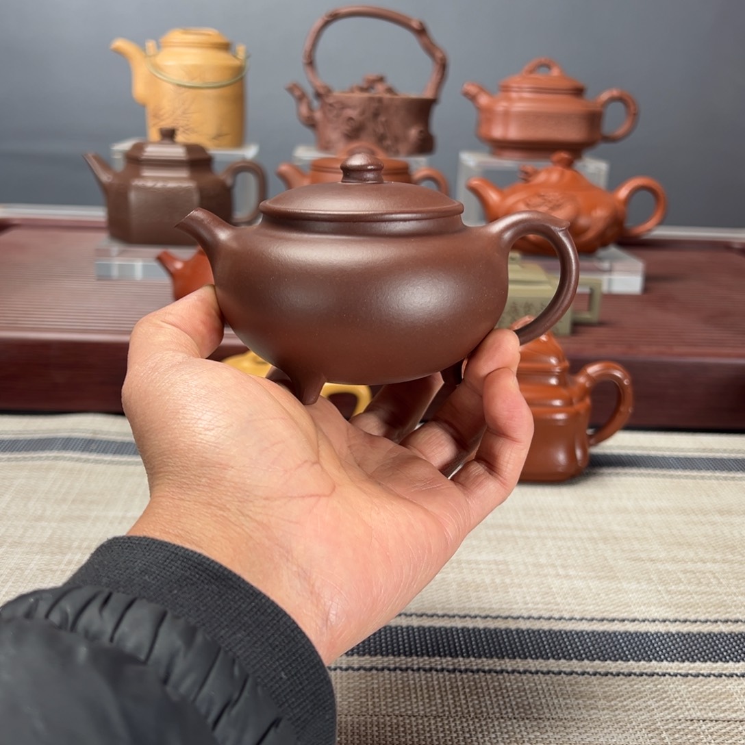 紫砂茶壶隐庐200CC紫泥