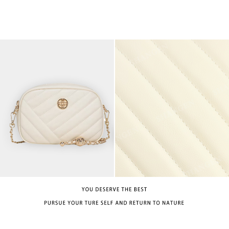 【尚恩CC】GQ-25804-米白-【未赠送礼盒】轻奢时尚女士新款单肩斜挎包
